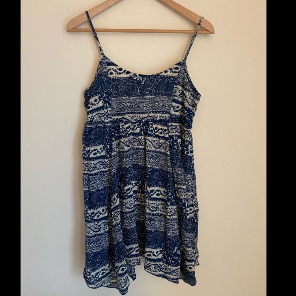 American Eagle Outfitters Navy and Cream Sundress